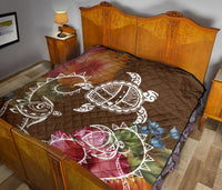 Hawaii Turtle Polynesian Premium Quilt - Herd Style - Polynesian Pride