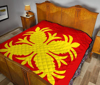 Hawaiian Premium Quilt Royal Pattern - Royal - A2 Style - Polynesian Pride