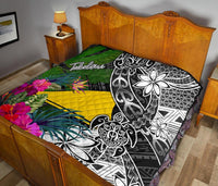 Tokelau Premium Quilt - Turtle Plumeria Banana Leaf - Polynesian Pride