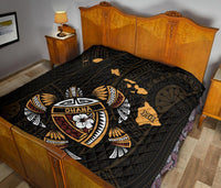 Hawaii Kakau Polynesian Turtle Map Premium Quilt - Polynesian Pride