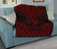Yap Premium Quilt - Yap Flag Polynesian Chief Red Version - Polynesian Pride