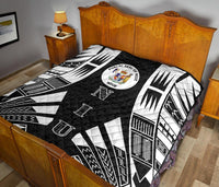 Niue Premium Quilt - Niue Seal Polynesian White Tattoo - Polynesian Pride