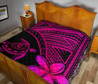 Hawaii Quilt - Hawaii Turtle Plumeria Quilt Pink - Polynesian Pride