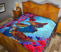 Guam Premium Quilt - KoKo Bird With Map - Polynesian Pride