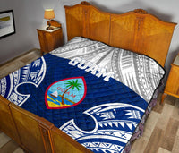 Guam Polynesian Premium Quilt - Pattern With Seal Blue Version - Polynesian Pride