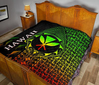 Hawaii Premium Quilt - Kanaka Maoli Rocket Style (Reggae) - Polynesian Pride