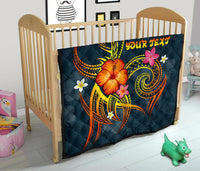 Federated States of Micronesia Polynesian Personalised Premium Quilt - Legend of FSM (Blue) - Polynesian Pride