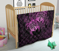 Hawaii Premium Quilt - Turtle Strong Pattern Hibiscus Plumeria Pink AH - Polynesian Pride