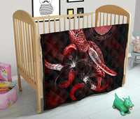 CNMI Polynesian Premium Quilt - Turtle With Blooming Hibiscus Red - Polynesian Pride