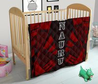 Nauru Premium Quilt - Nauru Coat Of Arms Polynesian Red Tattoo - Polynesian Pride