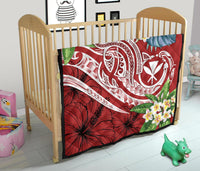 Polynesian Hawaii Kanaka Maoli Premium Quilt - Summer Plumeria (Red) - Polynesian Pride