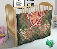 Hawaii Turtle Hibiscus Plumeria Premium Quilt - Jessi Style - AH - Polynesian Pride