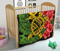 Hawaii Turtle Hibiscus Polynesian Premium Quilt - Aphos Style - Polynesian Pride