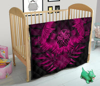 Hawaii Owl Hibiscus Plumeria Premium Quilt - Pink - Polynesian Pride