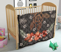 Hawaii Turtle Polynesian Hibiscus Kanaka Style Tropical - Premium Quilt AH - Polynesian Pride