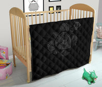 Hawaii Turtle Hibicus Map Premium Quilt - Grey - Polynesian Pride