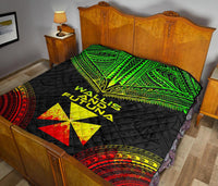 Wallis And Futuna Premium Quilt - Wallis And Futuna Coat Of Arms Polynesian Chief Reggae Version - Polynesian Pride