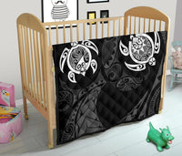 Hawaii Polynesian Turtle Premium Quilt White - Polynesian Pride