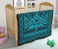 Hawaii Polynesian Mauna Kea Premium Quilt Blue - Polynesian Pride