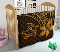Hawaii Quilt - Hawaii Turtle Plumeria Quilt Brown - Polynesian Pride