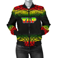 Yap Women's Bomber Jacket - Fog Reggae Style Reggae - Polynesian Pride