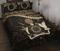 Cook Islands Polynesian Quilt Bed Set Golden Coconut - Polynesian Pride