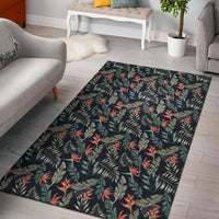 Tropical Strelitzia Black Rug Black - Polynesian Pride