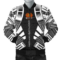 Papua New Guinea Men Bomber Jackets - Polynesian Tattoo Black Black - Polynesian Pride
