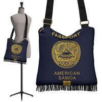 American Samoa Passport Crossbody Boho Handbag - Polynesian Pride