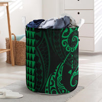Kakau Polynesian Map Hawaii Laundry Basket Green AH Laundry Basket - 3 One Size Green - Polynesian Pride