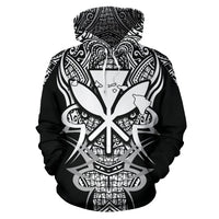 Kanaka Map Hoodie White Armor Style - Polynesian Pride