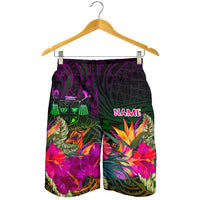 Fiji Personalised Men's Shorts - Summer Hibiscus - Polynesian Pride