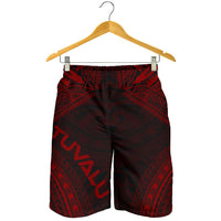 Tuvalu Men's Shorts - Polynesian Chief Red Version - Polynesian Pride