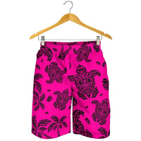 Polynesian Turtle Palm And Sea Pebbles Pink Men's Short - Polynesian Pride