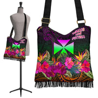 Wallis and Futuna Crossbody Boho Handbag - Summer Hibiscus One Style One Size Reggae - Polynesian Pride
