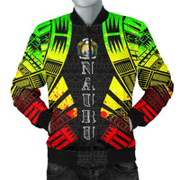 Nauru Men Bomber Jackets - Polynesian Tattoo Reggae Reggae - Polynesian Pride