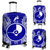 Yap Polynesian Luggage Covers Map Blue Blue - Polynesian Pride