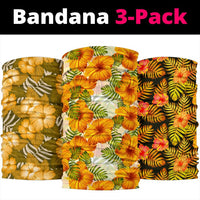 Hawaiian Hibiscus Yellow Set Bandana 3-Pack - Polynesian Pride