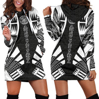 American Samoa Hoodie Dress - Polynesian Tattoo Black Black - Polynesian Pride