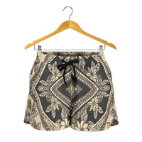 Polynesian Plumeria Mix Gray Women's Short - Polynesian Pride