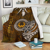 Pohnpei Custom Personalised Premium Blankets - Polynesian Boar Tusk - Polynesian Pride