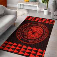 Kakau Seal Of Hawaii Polynesian - Orange Rug Orange - Polynesian Pride