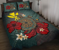 Kanaka Maoli (Hawaiian) Quilt Bed Set - Blue Turtle Tribal - Polynesian Pride