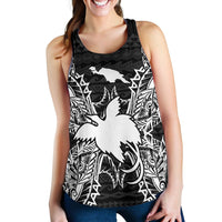 Papua New Guinea Polynesian Women Tank Top Map Black Black - Polynesian Pride