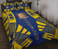 Tokelau Quilt Bed Set - Tokelau Coat Of Arms Yellow Tattoo Style - Polynesian Pride