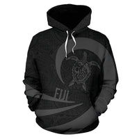 Fiji Hoodie Fiji Turtle Mermaid Roll Into Polynesian Tattoo Black - Polynesian Pride