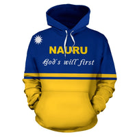 Nauru Hoodie Nauru Flag Coat of Arms Gods Will First - Polynesian Pride