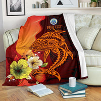 Guam Custom Personalised Premium Blankets - Tribal Tuna Fish - Polynesian Pride