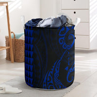 Kakau Polynesian Map Hawaii Laundry Basket Blue AH Laundry Basket - 1 One Size Blue - Polynesian Pride