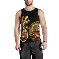 American Samoa Polynesian Men Tank Top - Lizard Lucky - Polynesian Pride